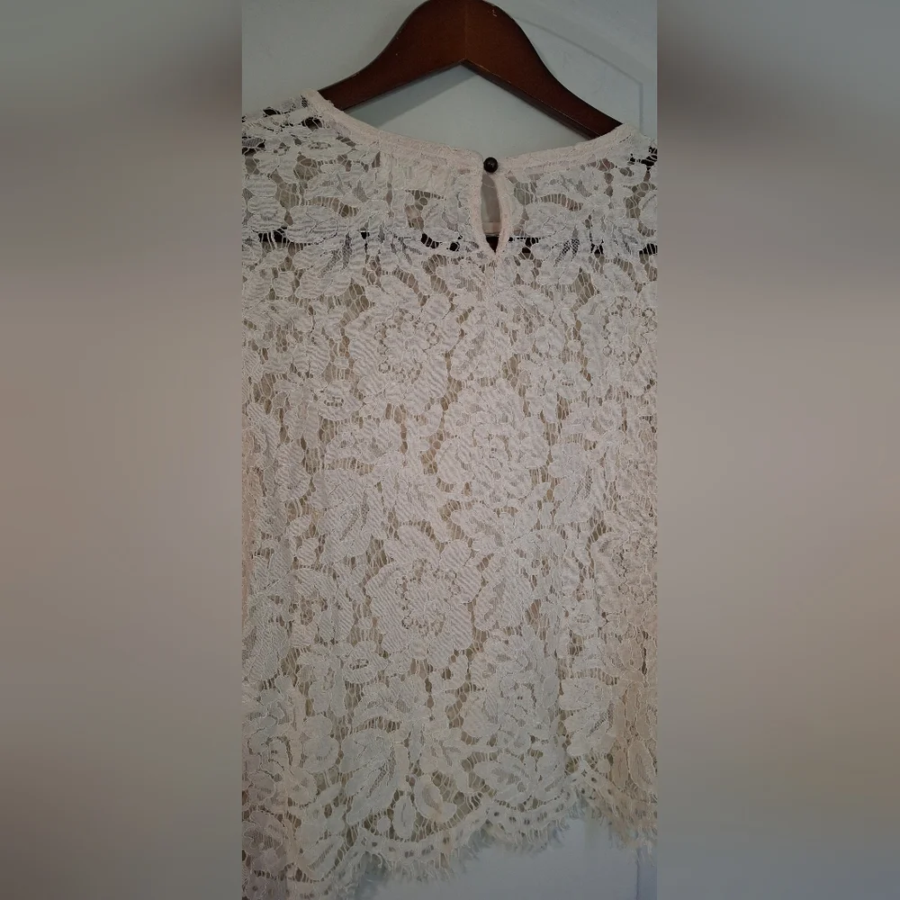 Atard State Peasant Top Elegant Lace Overlay Top Bell Sleeve Bohem Bell Western